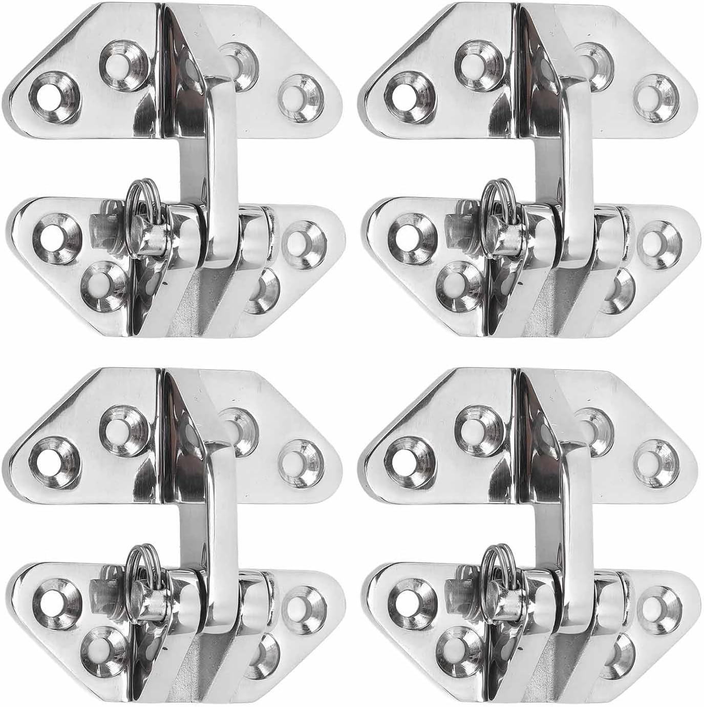 BRAND, CABINET HARDWARE & HINGES, CATEGORY, CFTGIW, 4PCS Marine Boat Hatch Hinges Stainless Steel Boat Door Hinges 316 Stainless Steel Hatch Hinge Replacement for Marine Ship Inflatable Yacht 70x67mm