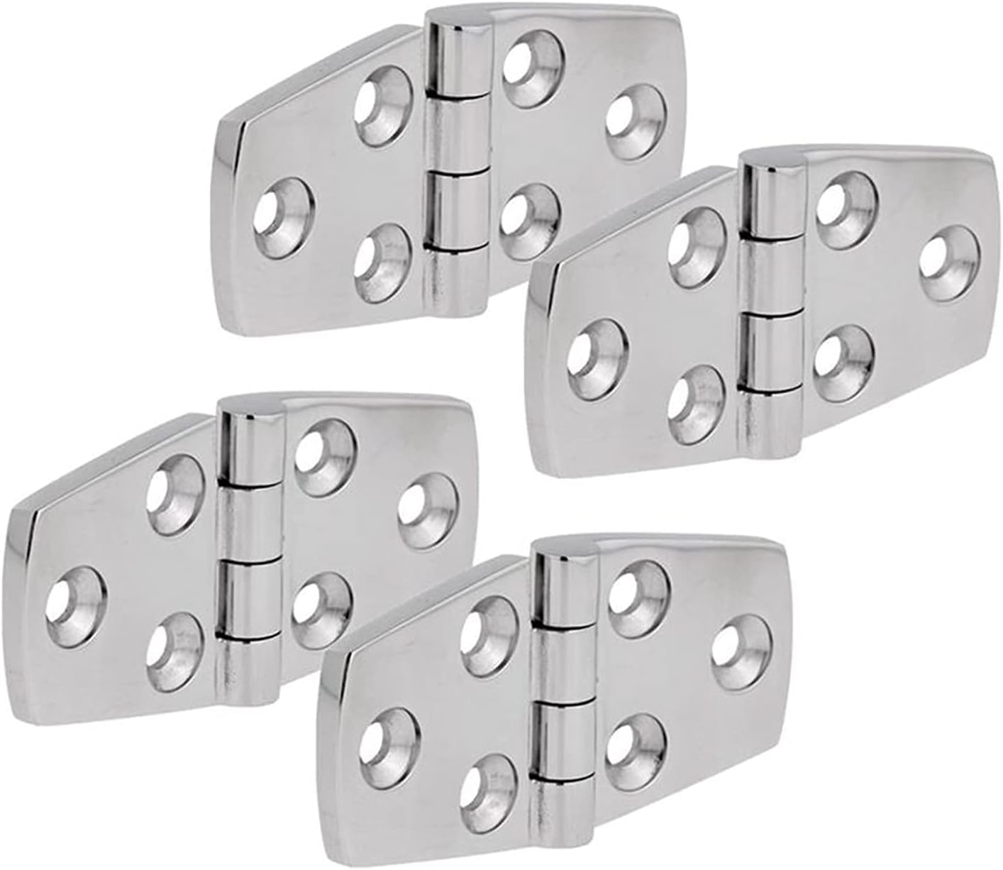 BRAND, CABINET HARDWARE & HINGES, CATEGORY, FUDGIO, FUDGIO Hinge, Marine 4 Pieces Stainless Steel Strap Hinge Door Hinge for Marine Boat Yacht 76 X 38 Mm Rafting Boating