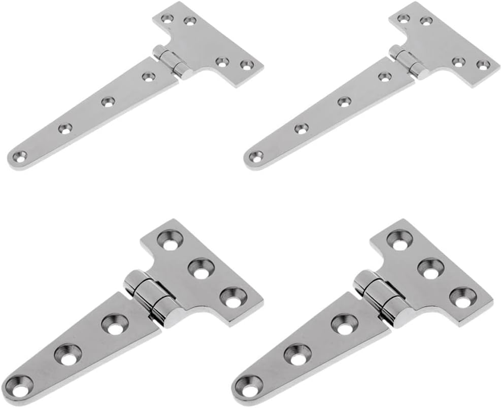 BRAND, CATEGORY, GEBSKI, HINGES, GEBSKI 4 Pack Heavy Duty 316 Stainless Steel Hinge for Boat Yacht Kayak Shed Door Gate Marine Hardware .3 x 9.8 x 0.5 cm& 5.4 x 0.4 cm