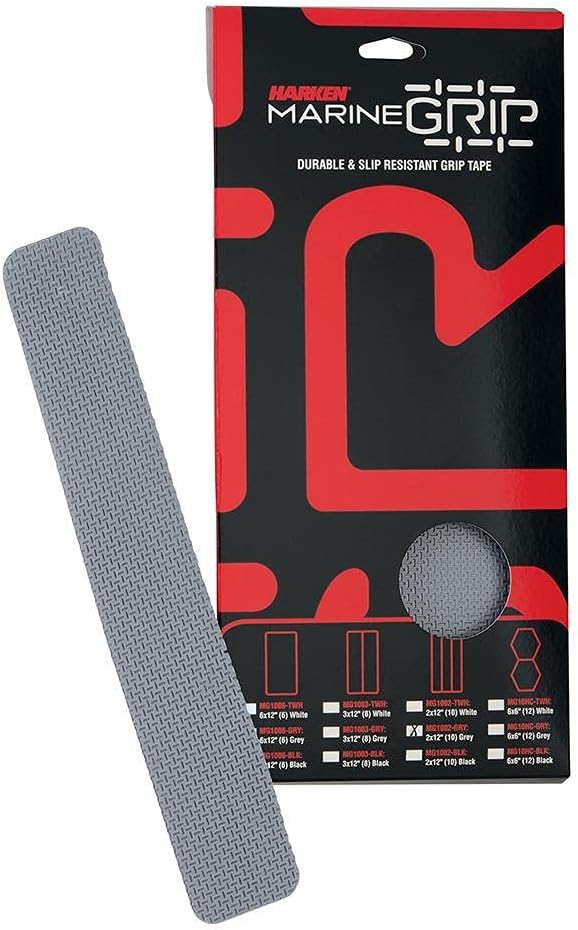 BRAND, CATEGORY, HARDWARE, HARKEN, Harken Marine Grip Tape - 2 x 12 - Grey - 10 Pieces