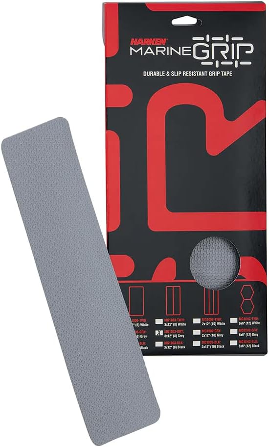 BRAND, CATEGORY, HARDWARE, HARKEN, Harken Marine Grip Tape - 3 x 12 - Grey - 8 Pieces