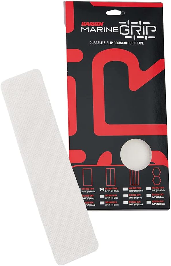 BRAND, CATEGORY, HARDWARE, HARKEN, Harken Marine Grip Tape - 3 x 12 - Translucent White - 8 Pieces