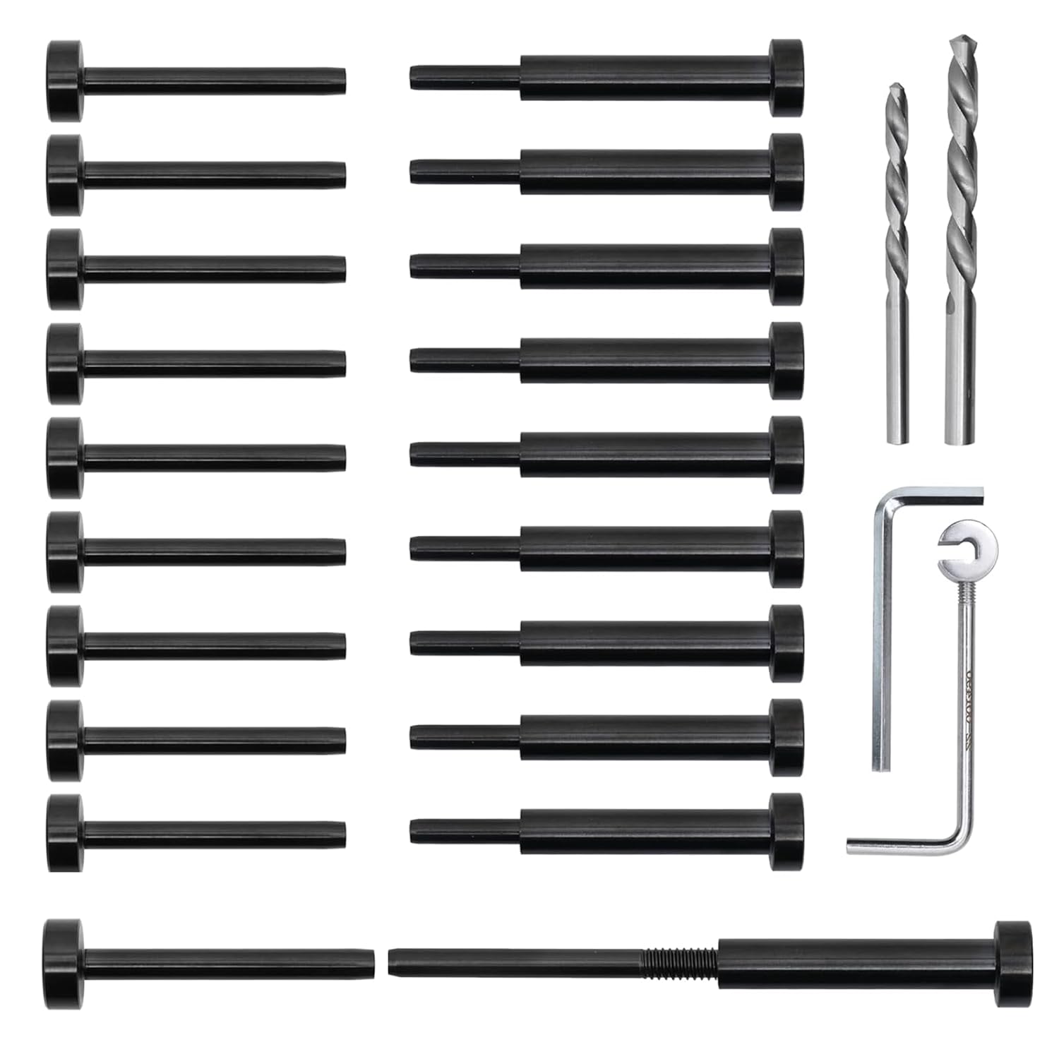 BRAND, CATEGORY, HELFFER, RAILINGS, Helffer 20 Pairs Black Invisible Cable Railing Kit 1/8" T316 Stainless Steel Receiver and Swage Stud End for 2"x2" 4"x4" Wood/Metal Post Deck Stairs Swage Tensioner Cable Railing System Hardware