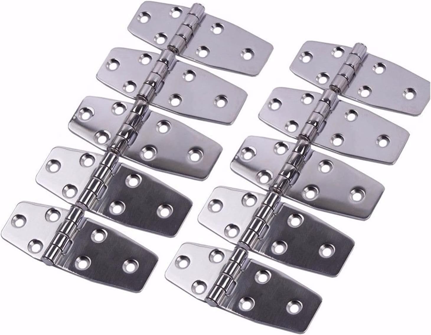 BRAND, CABINET HARDWARE & HINGES, CATEGORY, ZBQQP, Hinge, 10Pcs 316 Stainless Steel Boat Accessories Marine Flush Door Hinges Architecture, Boat Cabin, Doors and Windows, Cabinets 3.8"X1.5"