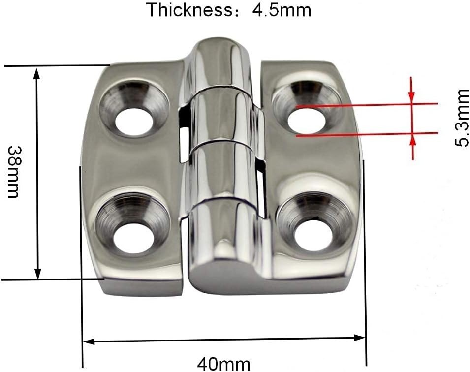 BRAND, BUNGAA, CABINET HARDWARE & HINGES, CATEGORY, Hinges,Hinge, 2pcs, Casting Strap 316 Stainless Steel Boat Flush Door Hatch Compartment s Heavy Duty Marine Boat Hardware