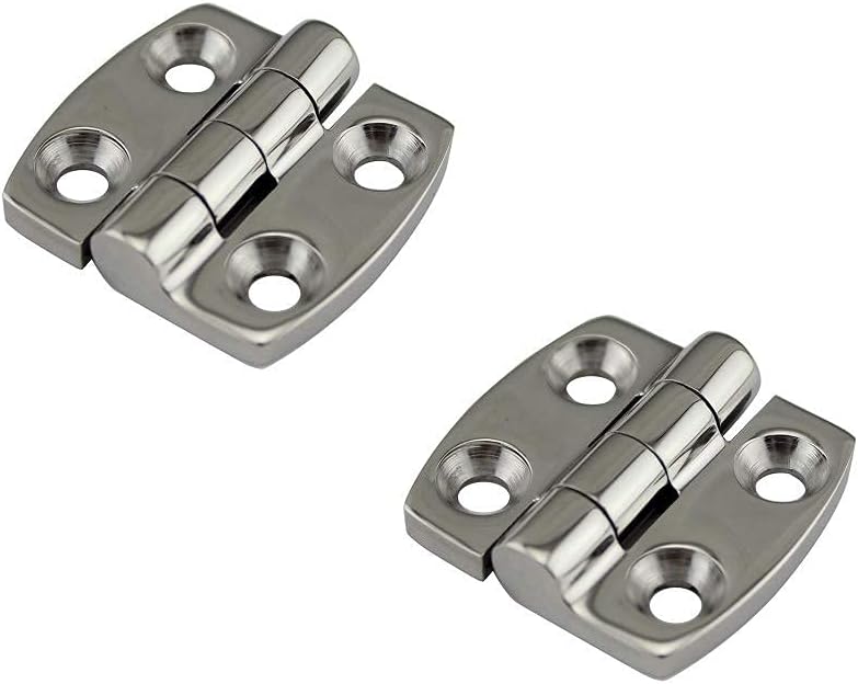 BRAND, BUNGAA, CABINET HARDWARE & HINGES, CATEGORY, Hinges,Hinge, 2pcs, Casting Strap 316 Stainless Steel Boat Flush Door Hatch Compartment s Heavy Duty Marine Boat Hardware