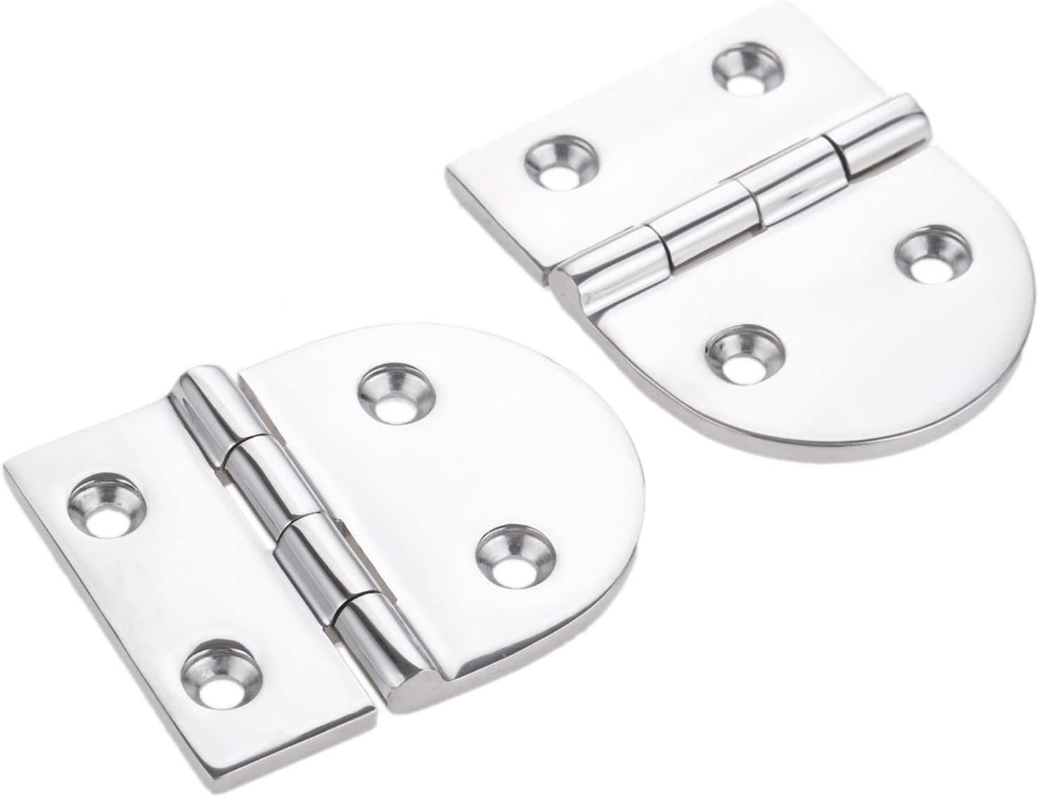 BRAND, CABINET HARDWARE & HINGES, CATEGORY, ELICNA, Heavy-Duty Marine 316 Stainless Steel Cabin Door Hinge, Door and Window Engine Room Stamp with Hinge Hardware 4 Holes 80x64x4.5 Mm.