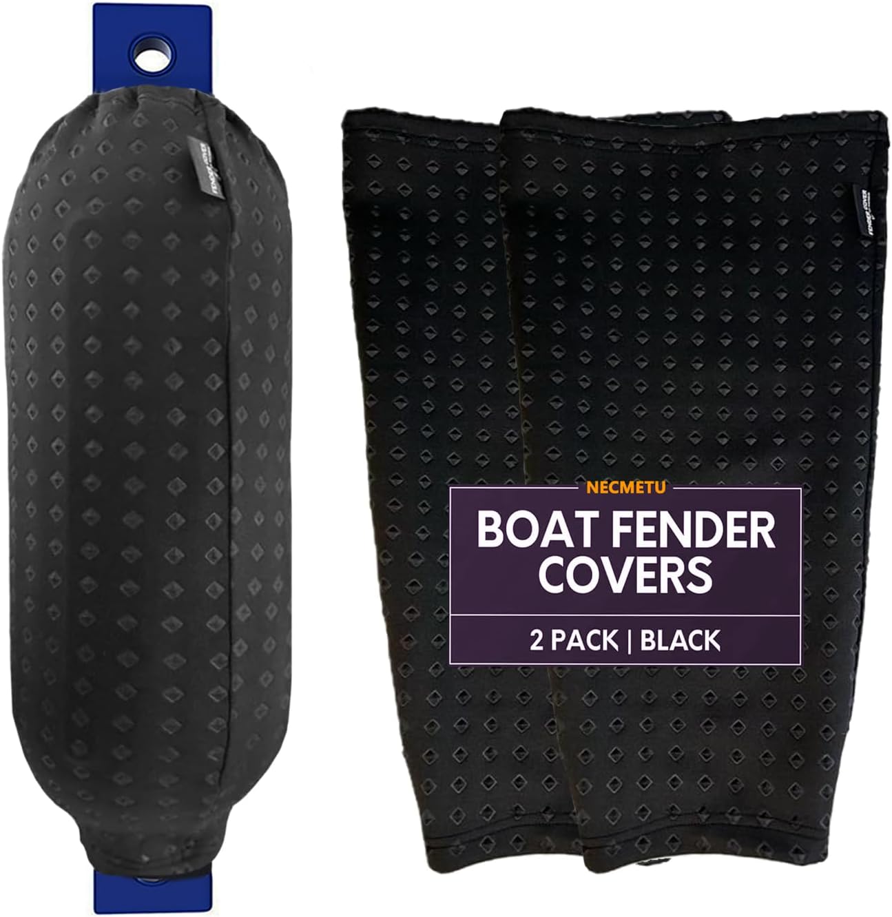 BOAT FENDERS, BRAND, CATEGORY, NECMETU, Marine Fender Covers,Diamond Patterned 8" x 18" Boat Fender Covers Polyester,Diamond Patterned