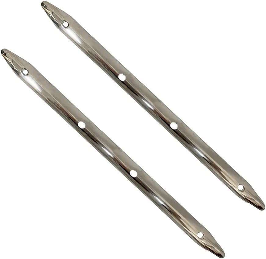 BRAND, CATEGORY, DECK HARDWARE, HWIMARINE, Marine Stainless Steel Rub Strake - Line Rub Strakes Protection for Boat Yacht RV Accessories, 2 Pcs (25“)