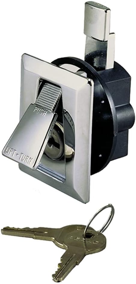 BRAND, CATEGORY, KEYED PADLOCKS, PERKO, PERKO, PERKO, PERKO, Perko 0921DP0CHR Flush Lock & Latch with 2 Keys, Chrome