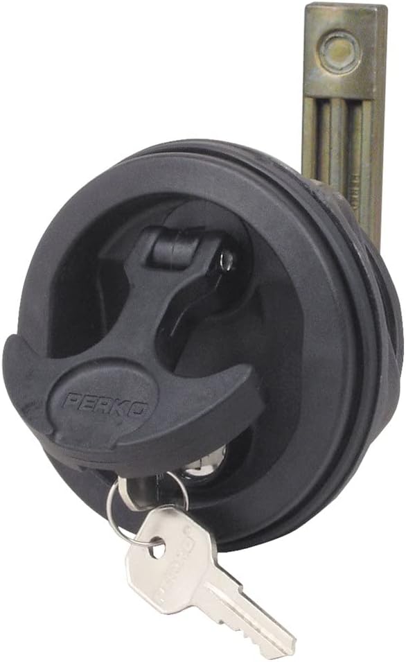 BRAND, CABINET HARDWARE & HINGES, CATEGORY, PERKO, Perko 1091DP3BLK Surface Mount Lock & Latch - 1-1/4" - Black