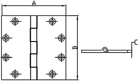 BRAND, BUTT, CATEGORY, WHITE WATER, Stainless Flush Mount Butt Hinge Reversed (6117SR - 4" x 4")