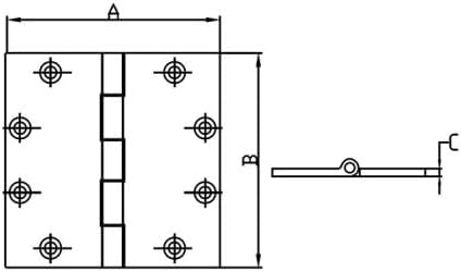 BRAND, BUTT, CATEGORY, WHITE WATER, Stainless Flush Mount Butt Hinge Reversed (6118SR - 5" x 5")