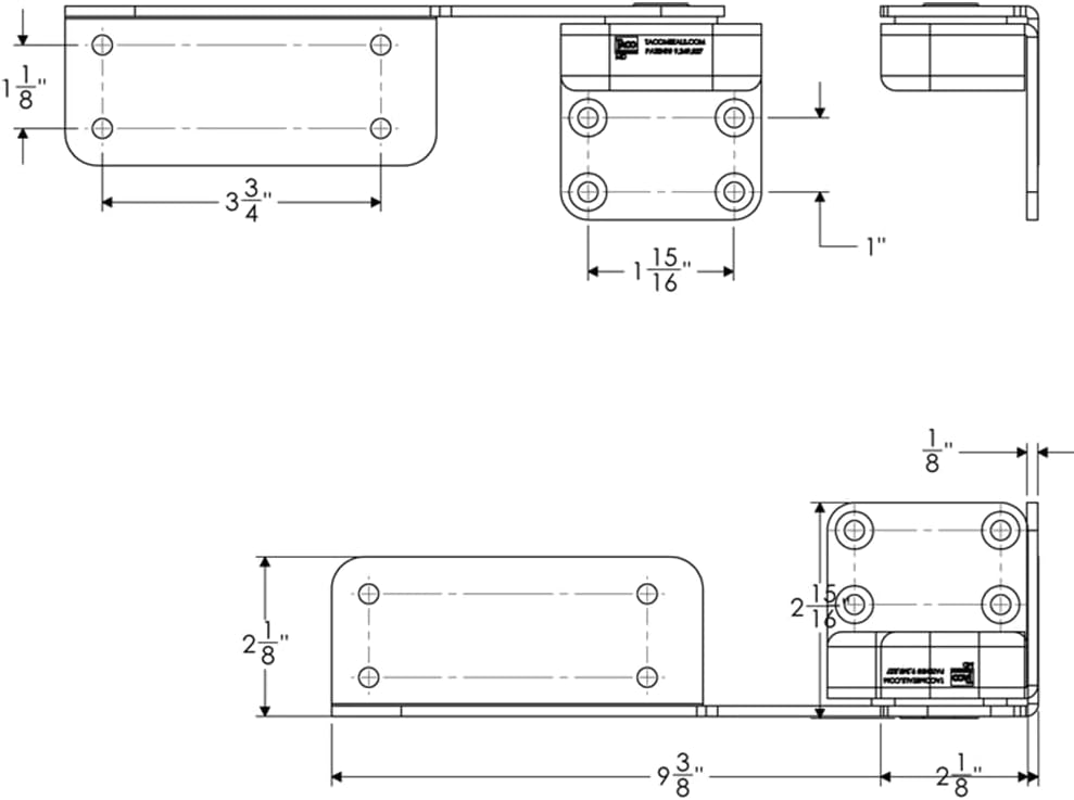 BRAND, CATEGORY, HINGES, TACO MARINE, Stainless Steel Command Ratchet Hinge 316 S/S Polished