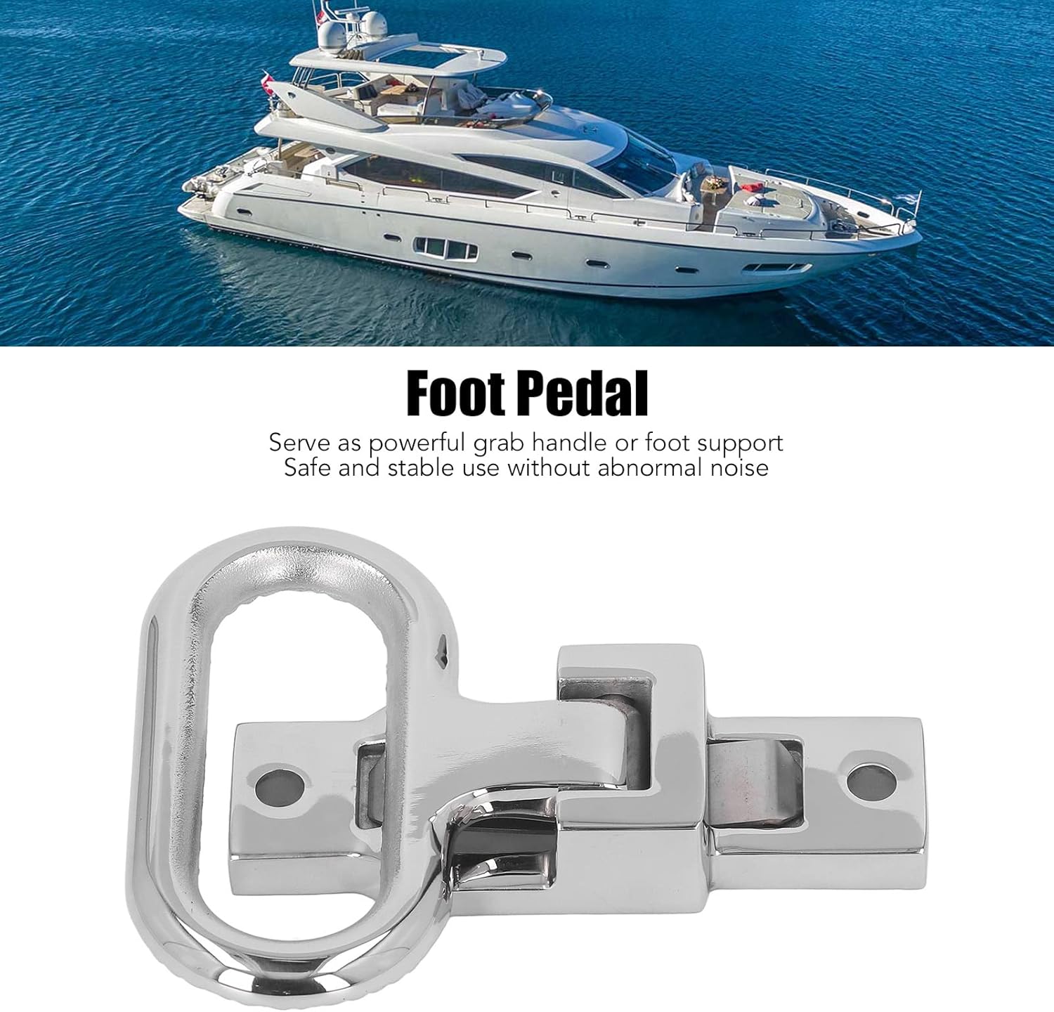 BRAND, CATEGORY, DECK HARDWARE, SOCOBETA, Stainless Steel Marine Folding Mast Step, Marine Folding Mast Foot Pedal High Strength for Boat