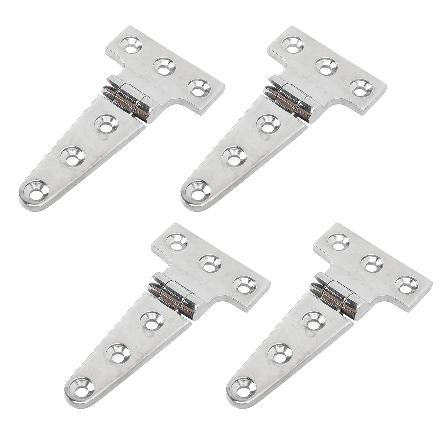 BRAND, CABINET HARDWARE & HINGES, CATEGORY, KUULEYN, Stainless Steel T Hinges, Boat Door Hinge, Kuuleyn 4PCS Heavy Duty Marine Grade T Hinge 316 Stainless Steel Universal Fit Boat Door Hatch T Hinge for Yachts