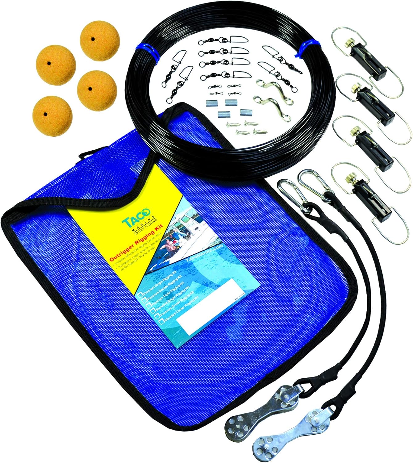 BRAND, CATEGORY, DECK HARDWARE, TACO MARINE, Taco Marine RK-0002MP Premium Double Mono Rigging Kit