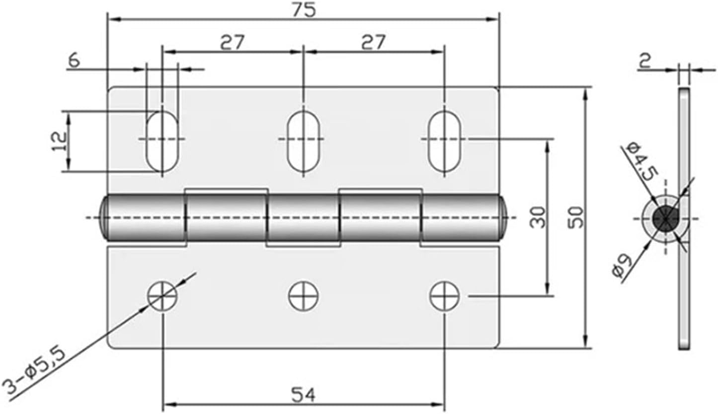 BRAND, CATEGORY, DMBGRXJF, HINGES, XJJ-CL253-3 Chassis Cabinet Door Hinge Distribution Box Cabinet Hinge Marine Equipment Metal Hinges 1Pcs(Iron-3)